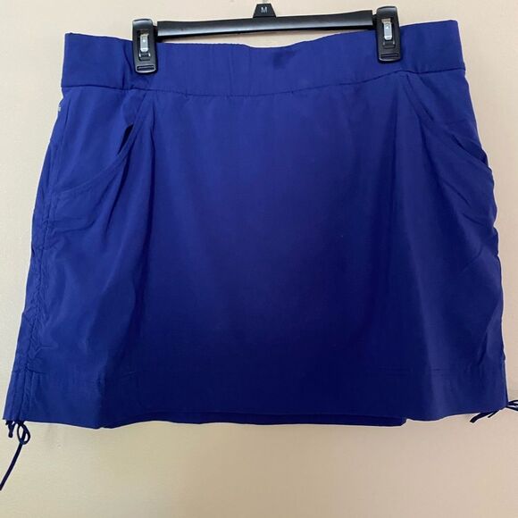 Columbia Plus Blue Skater Ruched Mini Skort Athletic Resort Wear - Picture 3 of 7